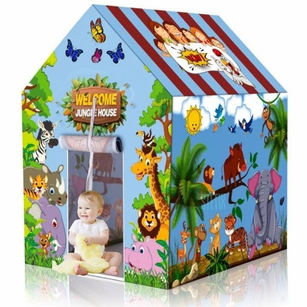 Kids Jungle Tent House | Foldable Playhouse for Boys & Girls (2–6 Years)