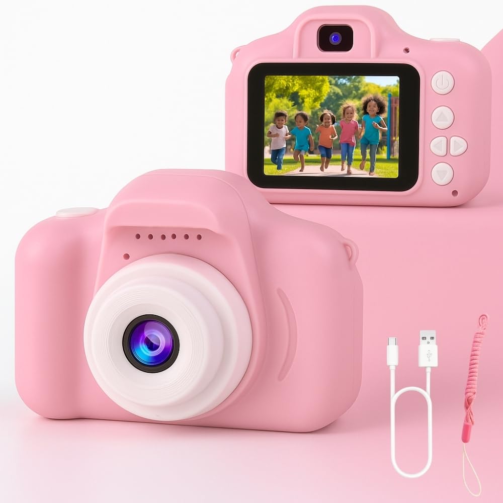 Kids Digital Camera | 1080p Video & 3.0MP Photos | 2-Inch Screen, USB Rechargeable & Portable | Fun Mini Toy Camera for Boys & Girls Age 3–10