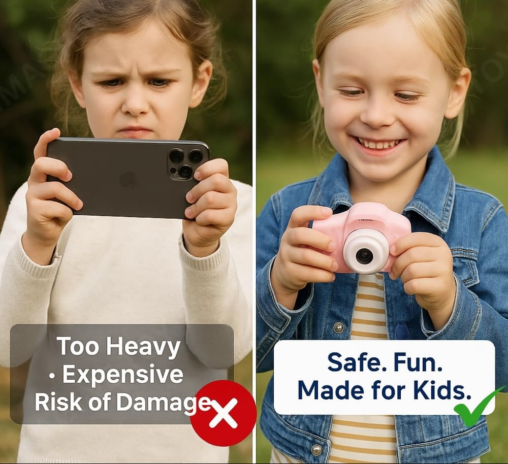 Kids Digital Camera | 1080p Video & 3.0MP Photos | 2-Inch Screen, USB Rechargeable & Portable | Fun Mini Toy Camera for Boys & Girls Age 3–10