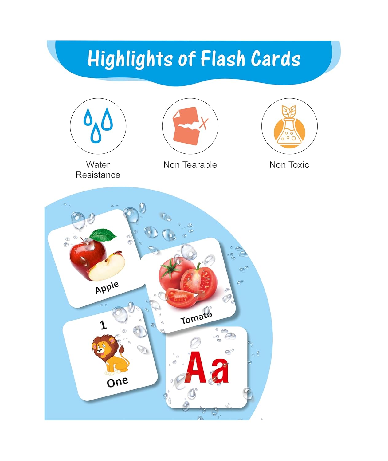 Durable All-in-One Flash Cards Book | Educational Learning Toy for Toddlers (1-6 Years)