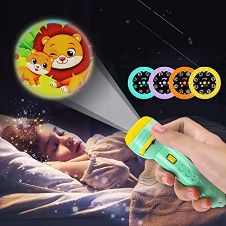 Mini Projector Torch for Kids | Fun Learning Light Toy with 24 Slides (Age 2–5)