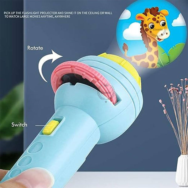 Mini Projector Torch for Kids | Fun Learning Light Toy with 24 Slides (Age 2–5)